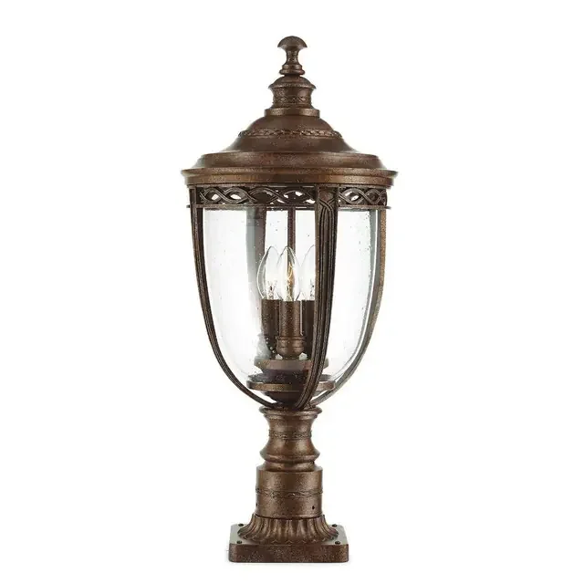 English Bridle 3 Light Britsh 64cm Bronze IP44 Top Post Light