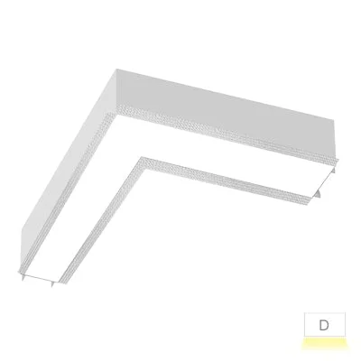 Envision LED-ALIN2-12X12-L-3P25-D-5CCT-WH-TML ARCY-LINE: 12×12″ L-Shape Downlight (Trimless)
