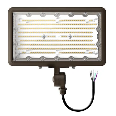 Envision LED-FL-3P100-TRI-BZ-KNYK-PC, 120-277V, Mini Area Floodlights XS-Line – Bronze