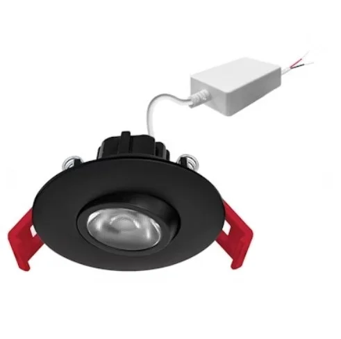 EnVisionLED LED-DLJBX-ADJ-2-5W-30K-BLK-12V – 2″ Smooth Gimbal Downlight: LV-Line – 5W – 12V – 3000K – Adjustable – Black/Black