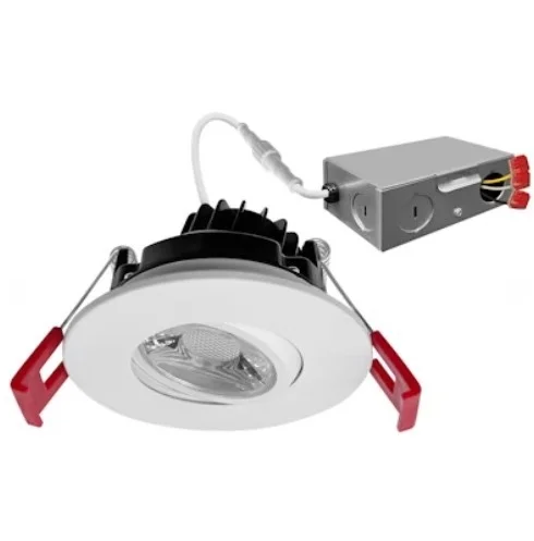 EnVisionLED LED-DLJBX-ADJ-3-8W-5CCT-WH-R – SnapTrim-Line: 3″ Gimbal Downlights – 8W – 5-CCT 27/30/35/40/50K – 120V – White