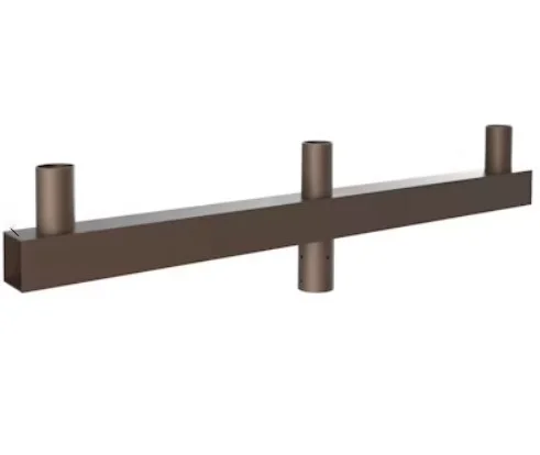 EnVisionLED TN-BH-SQ-180-3S – Tenon Mounts For Pole – Square Bullhorn 3-Head Adapter – Bronze