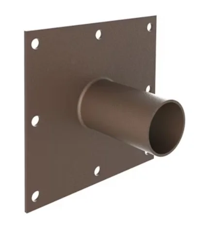 EnVisionLED TN-WM-7 – Tenon Mounts For Pole – Wall Mount – Straight 4″ Mounting Bracket – Bronze