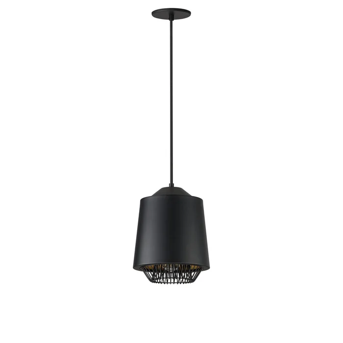 ET2 E11390-BKGLD Phoenix LED Pendant, Black / Gold