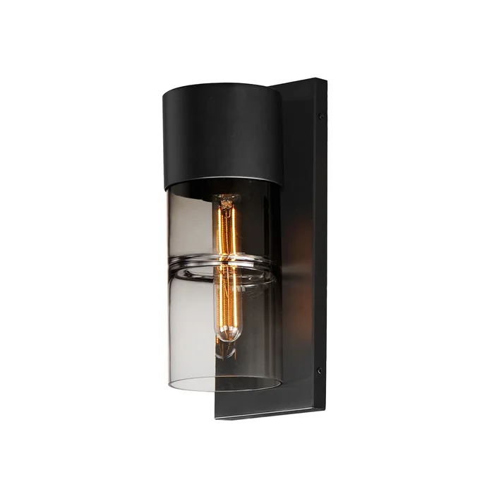 ET2 E26142-142BK Smokestack LED Outdoor Wall Sconce, Black