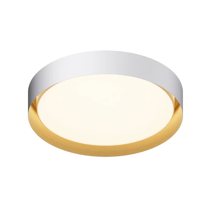 ET2 E51014-WTGLD Echo LED Flush Mount, White/Gold