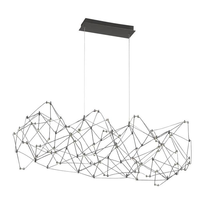 Eurofase Lighting 38037-026 Leonardelli Medium LED Chandelier, 59W, 4650 Lumens, 4000K, Dark Chrome