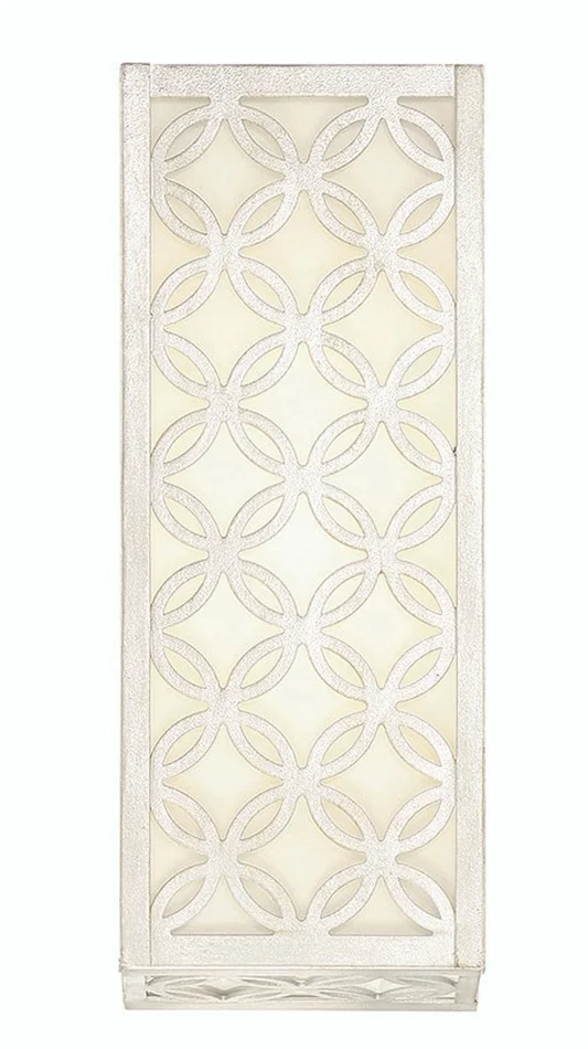 Eurofase Lighting 42698-024 Clover Small LED Wall Sconce, 12W, 600 Lumens, 3000K, Aged Silver with White Glass Shade