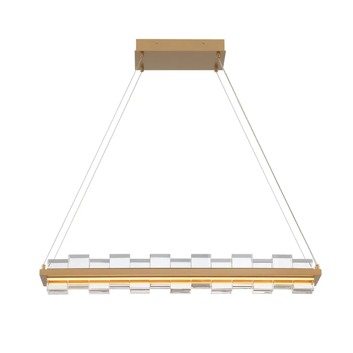 Eurofase Lighting 45717-024 Bruco LED Island Chandelier, 67W, 1229 Lumens, 3000K, Gold