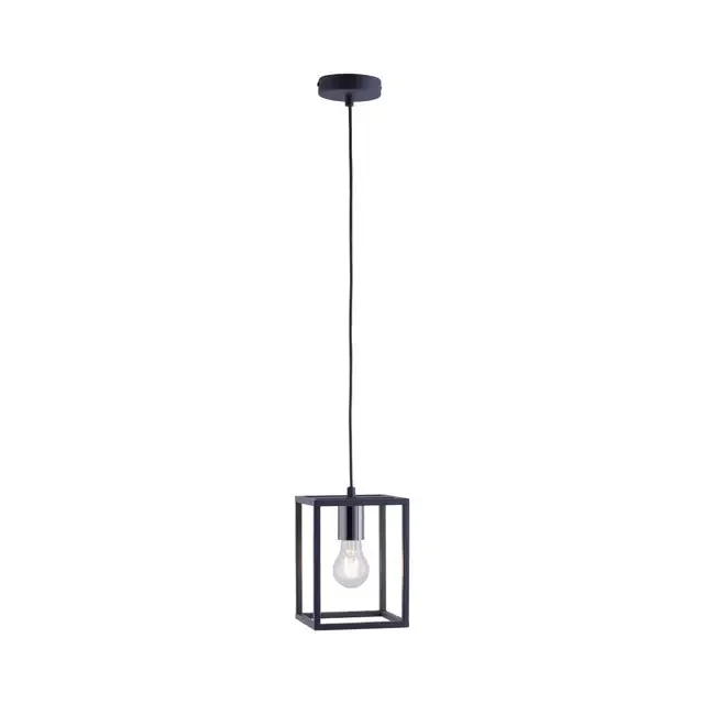 FABIO Black Sqaure Frame Pendant Light
