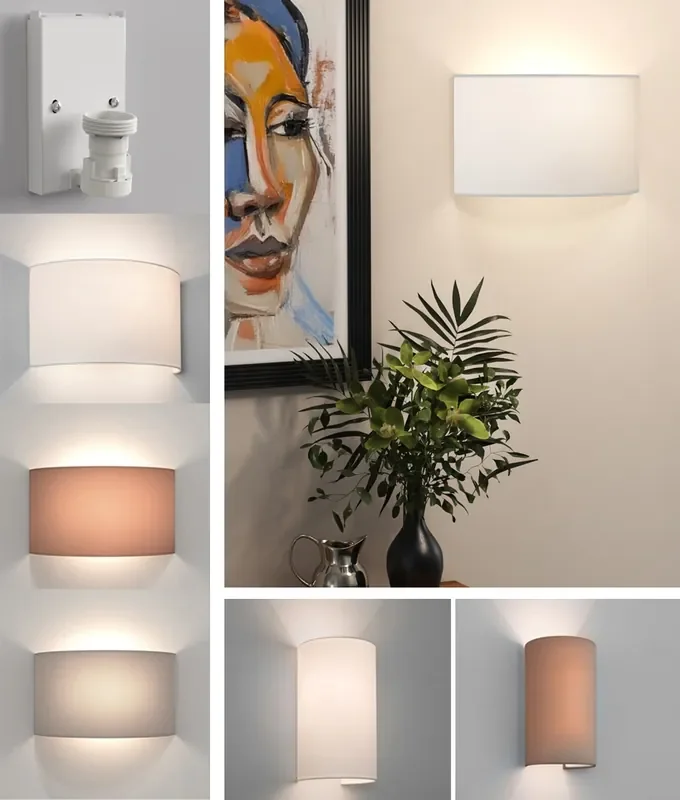 Fabric Wraparound Wall Light Shades – Soft, Low-Glare Lighting