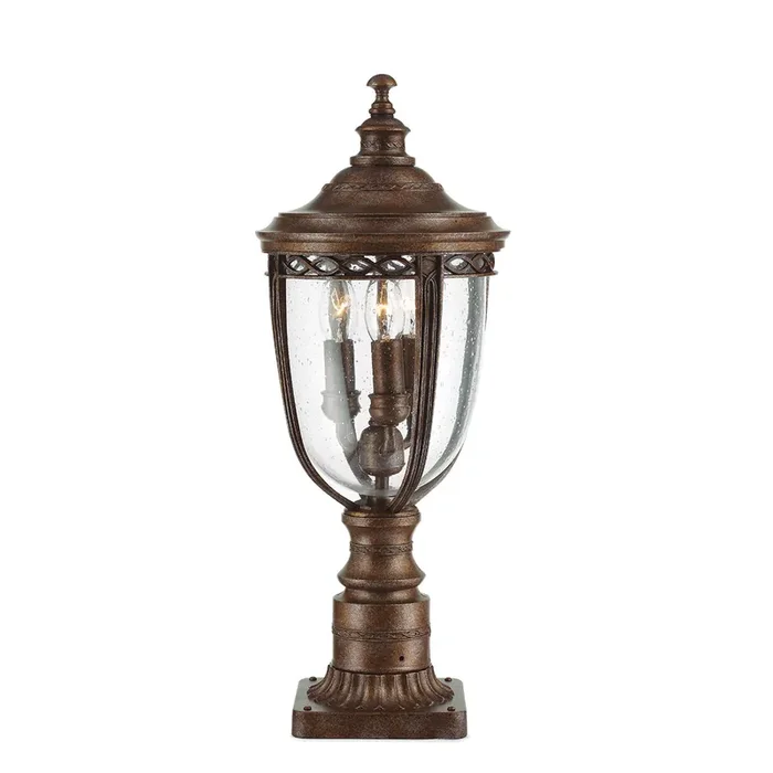 Feiss FE-EB3-M-BRB English Bridle Bronze Medium Outdoor Pedestal Lamp