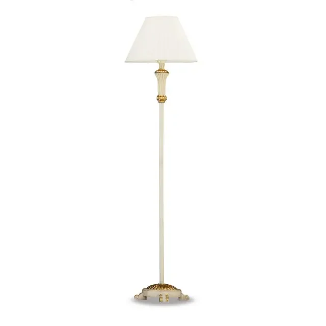 Firenze PT1 Antique White Resin with Gold Floor Lamp