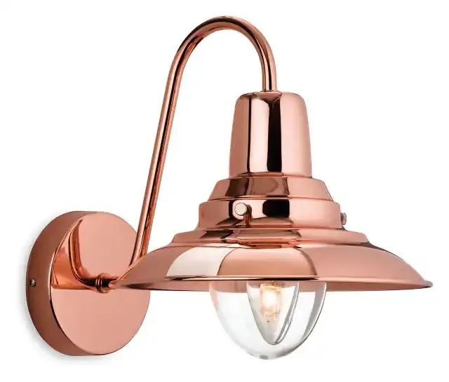 Fisherman Copper with Clear Glass Wall Light