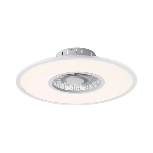 Flat-Air White with Opal Diffuser and Fan Circular Flush Ceiling Light