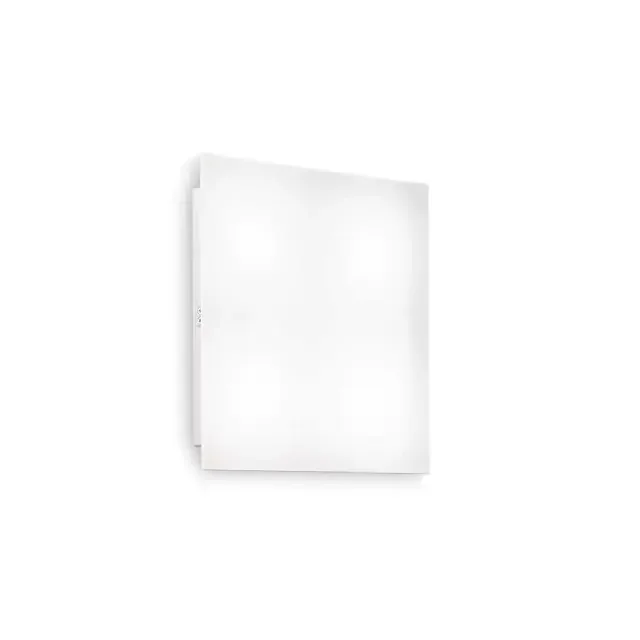 Flat PL1 White Acrylic Diffuser Flush Ceiling or Wall Light