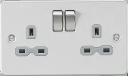 Flat Plate 2g Switched Socket