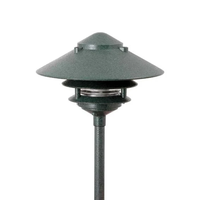 Focus Industries AL-03-10-LEDP-BLT 2 Tier Aluminum 4W Integrated LED Area Light with 10″ Pagoda Hat, Black Texture