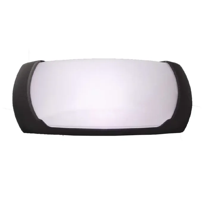 Francy Black Outdoor Modern Oval Bulkhead Wall Light 300mm Coastal IP66