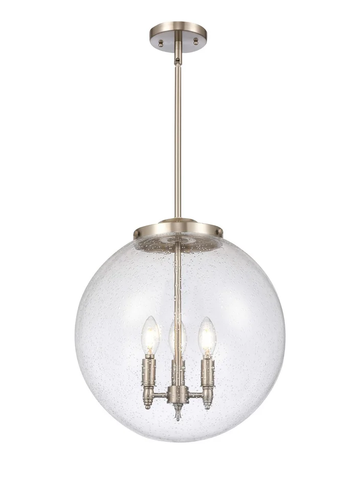 Franklin Restoration LED Pendant in Brushed Satin Nickel (405|221-3S-SN-G204-16-LED)