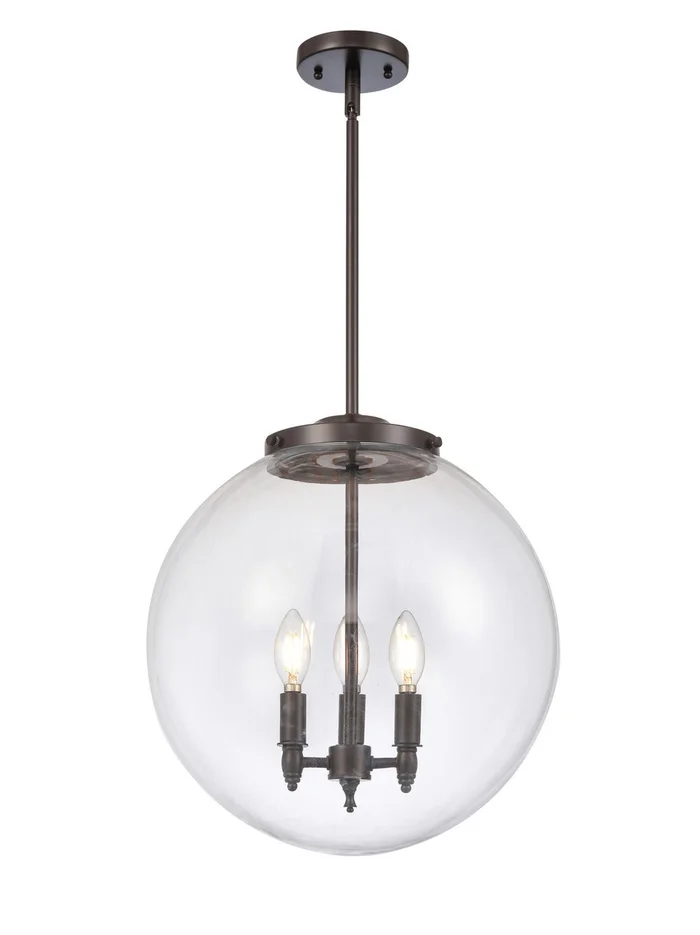 Franklin Restoration LED Pendant in Oil Rubbed Bronze (405|221-3S-OB-G202-16-LED)