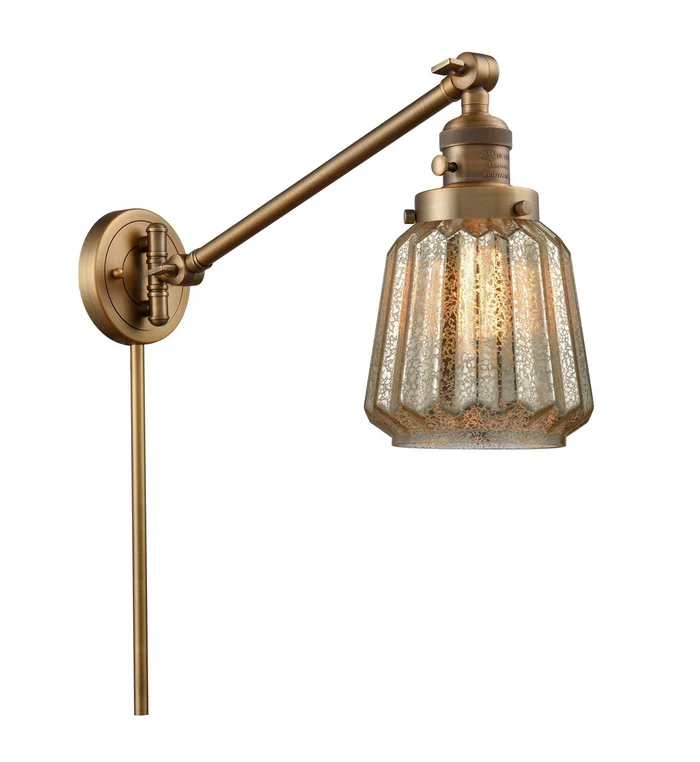 Franklin Restoration LED Swing Arm Lamp in Brushed Brass (405|237-BB-G146-LED)
