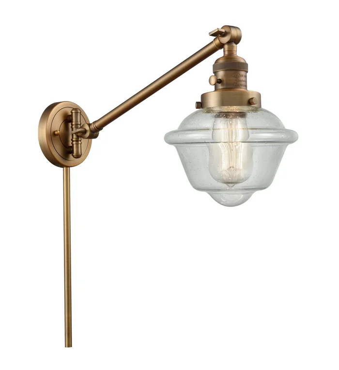 Franklin Restoration LED Swing Arm Lamp in Brushed Brass (405|237-BB-G534-LED)