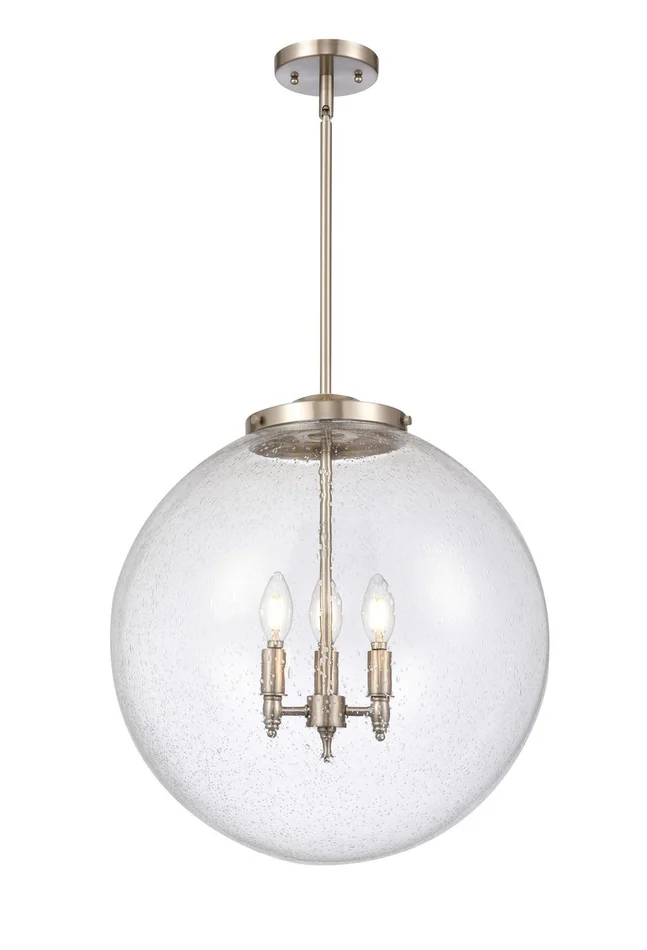 Franklin Restoration Three Light Pendant in Black Antique Brass (405|221-3S-BAB-G201-18)