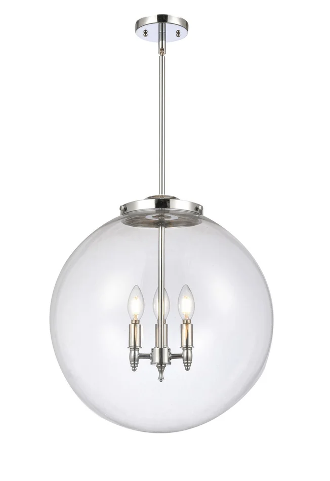 Franklin Restoration Three Light Pendant in Polished Chrome (405|221-3S-PC-G202-18)