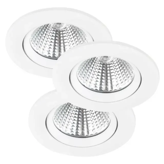 Fremont 2700K Three Pack White Tilt Recessed Downlight