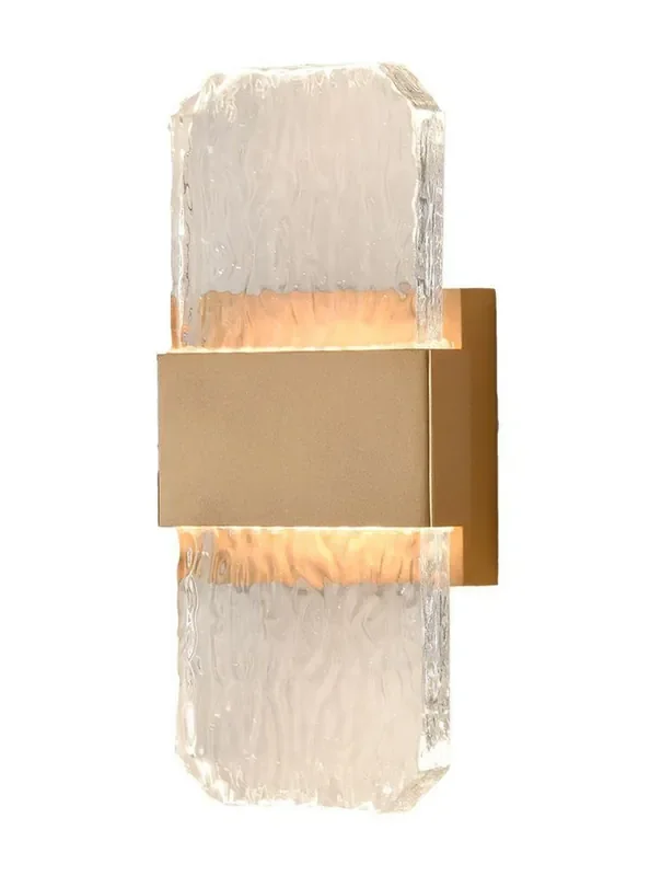 Frost Aged Brass with Clear Diffuser 29cm IP54 LED Outdoor Wall Light