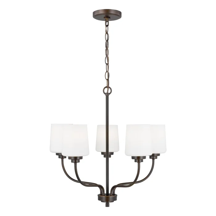 Generation Lighting 3102805-710 Windom Five Light Chandelier, Bronze