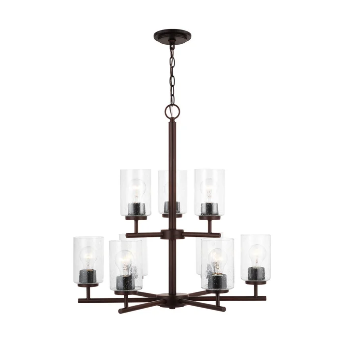 Generation Lighting 31172-710 Oslo Nine Light Chandelier, Bronze