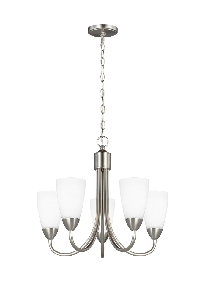 Generation Lighting 3120205EN3-962 Seville Five Light Chandelier, Brushed Nickel