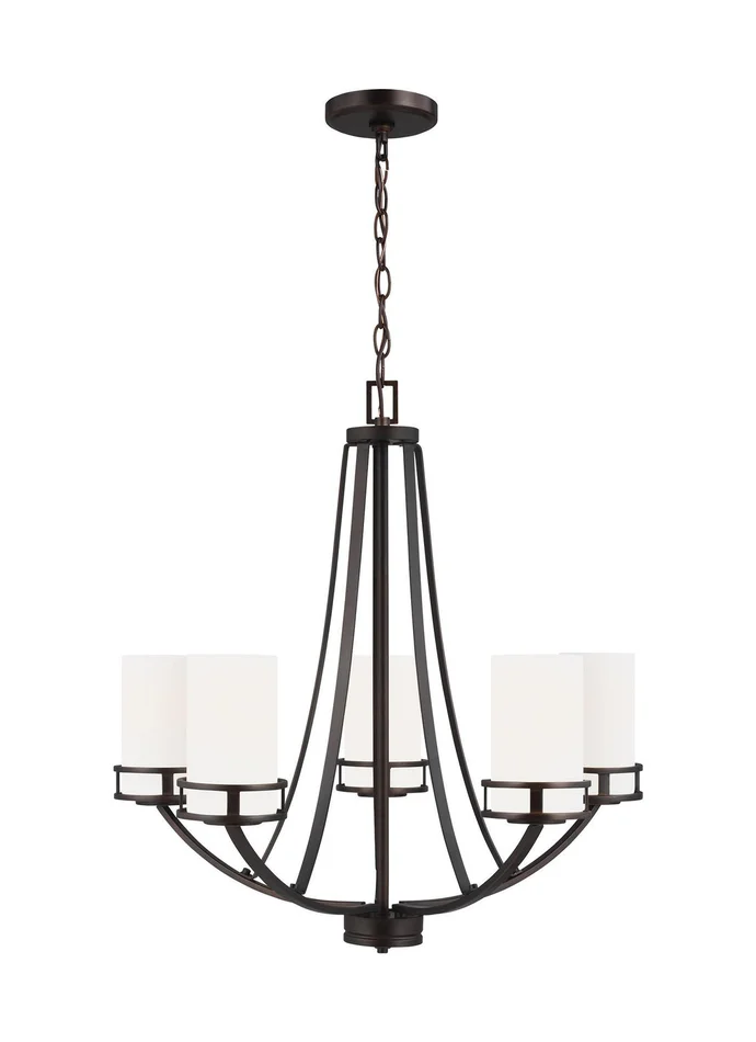 Generation Lighting 3121605EN3-710 Robie Five Light Chandelier, Bronze