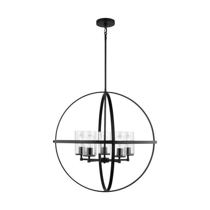 Generation Lighting 3124675-112 Alturas Five Light Chandelier, Midnight Black