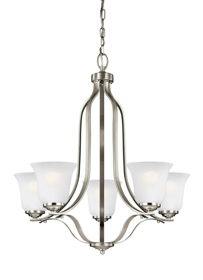 Generation Lighting 3139005EN3-962 Emmons Five Light Chandelier, Brushed Nickel