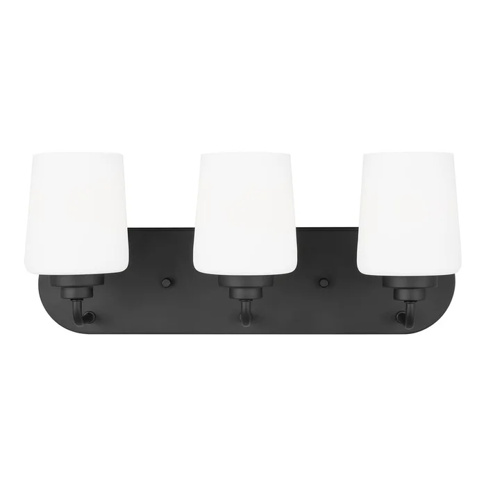 Generation Lighting 4402803EN3-112 Windom Three Light Wall / Bath, Midnight Black