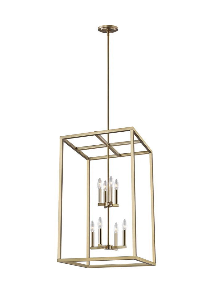 Generation Lighting 5134508EN-848 Moffet Street Eight Light Hall / Foyer, Satin Brass