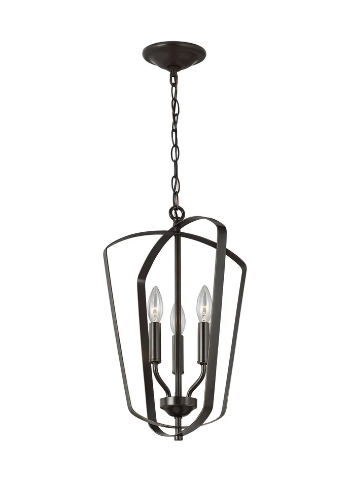 Generation Lighting 5134903-710 Romee Three Light Hall / Foyer Pendant, Bronze