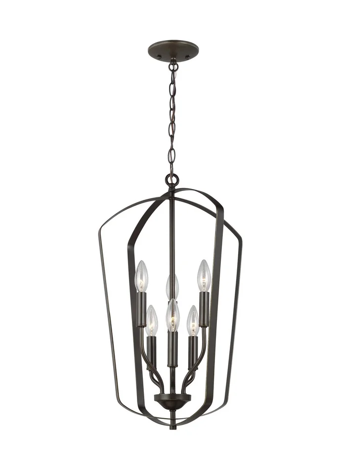 Generation Lighting 5134906EN-710 Romee Six Light Hall / Foyer, Bronze