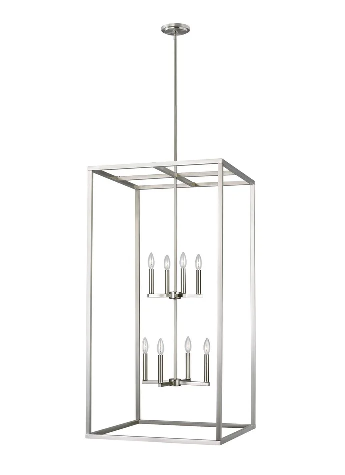 Generation Lighting 5234508EN-962 Moffet Street Eight Light Hall / Foyer, Brushed Nickel