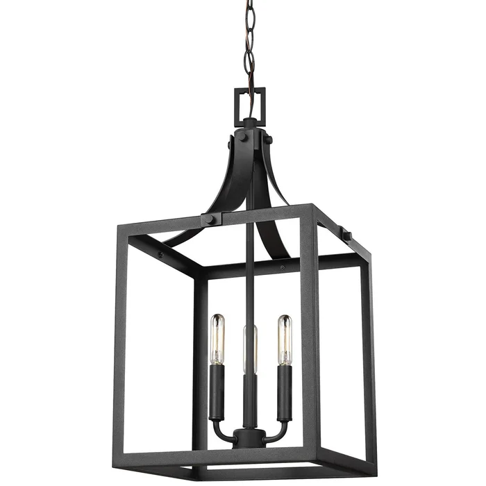 Generation Lighting 5240603EN-12 Labette Three Light Hall / Foyer, Black