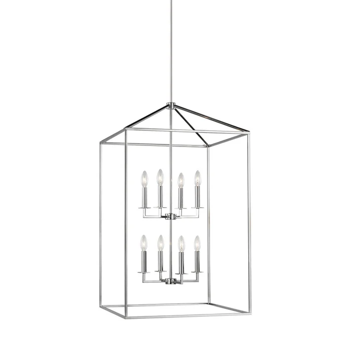 Generation Lighting 5315008-05 Perryton Eight Light Hall / Foyer Pendant, Chrome