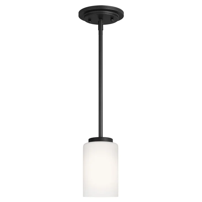 Generation Lighting 61160-112 Oslo One Light Mini-Pendant, Midnight Black