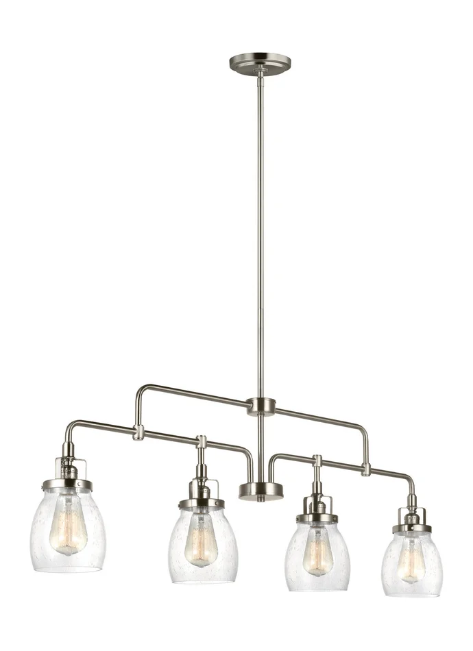 Generation Lighting 6614504-962 Belton Four Light Island Pendant, Brushed Nickel