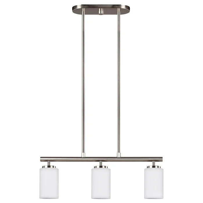 Generation Lighting 66160EN3-962 Oslo Three Light Island Pendant, Brushed Nickel