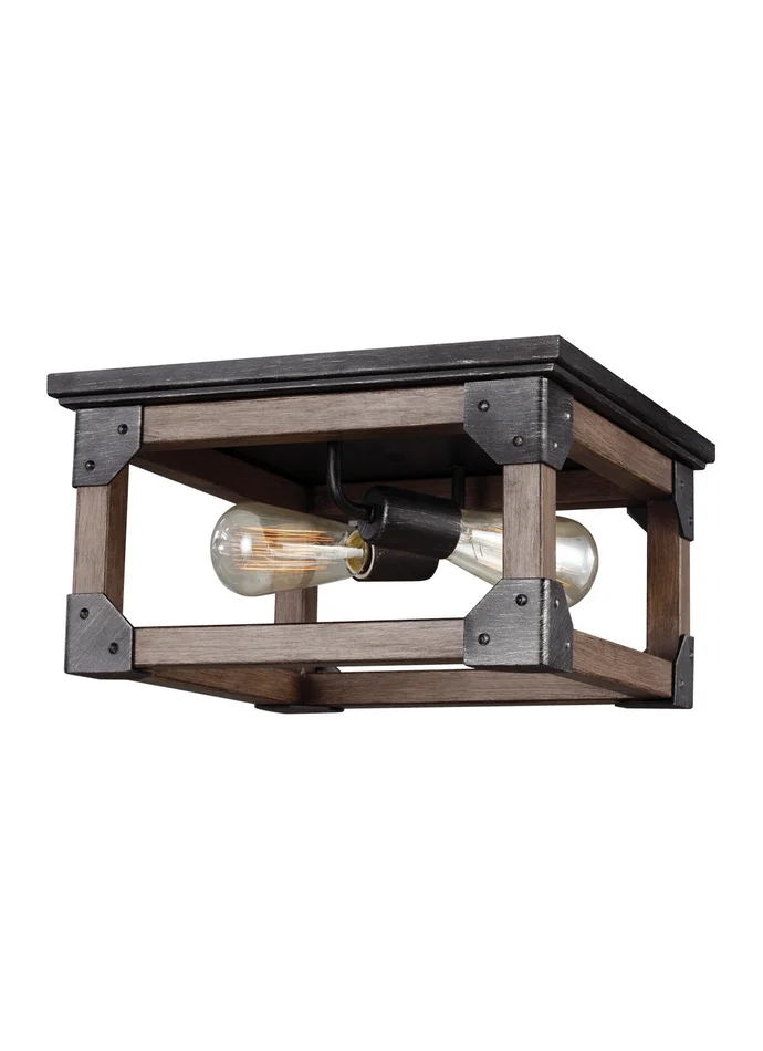 Generation Lighting 7513302-846 Dunning Two Light Flush Mount, Stardust