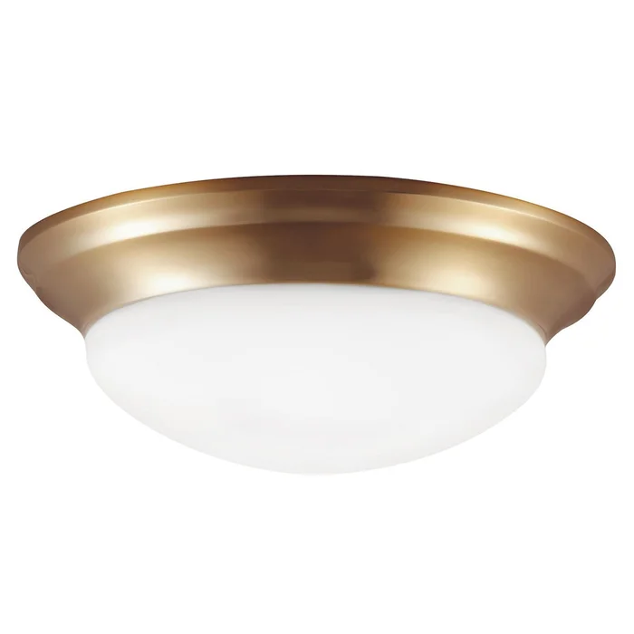 Generation Lighting 75436-848 Nash Three Light Flush Mount, Satin Brass