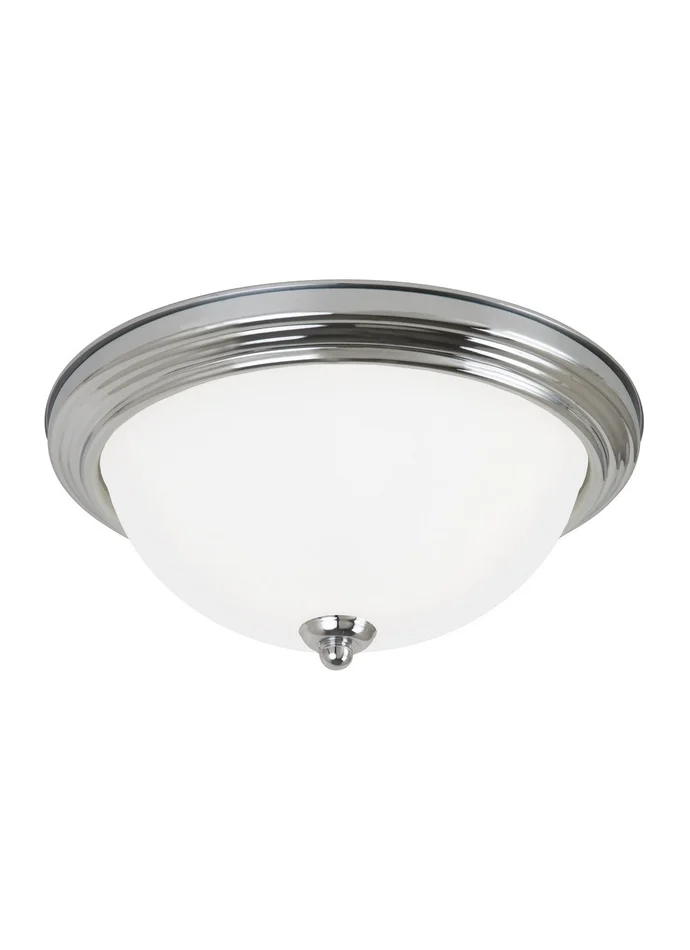 Generation Lighting 77063EN3-05 Geary One Light Flush Mount, Chrome